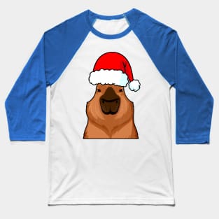 Christmas Capybara Baseball T-Shirt